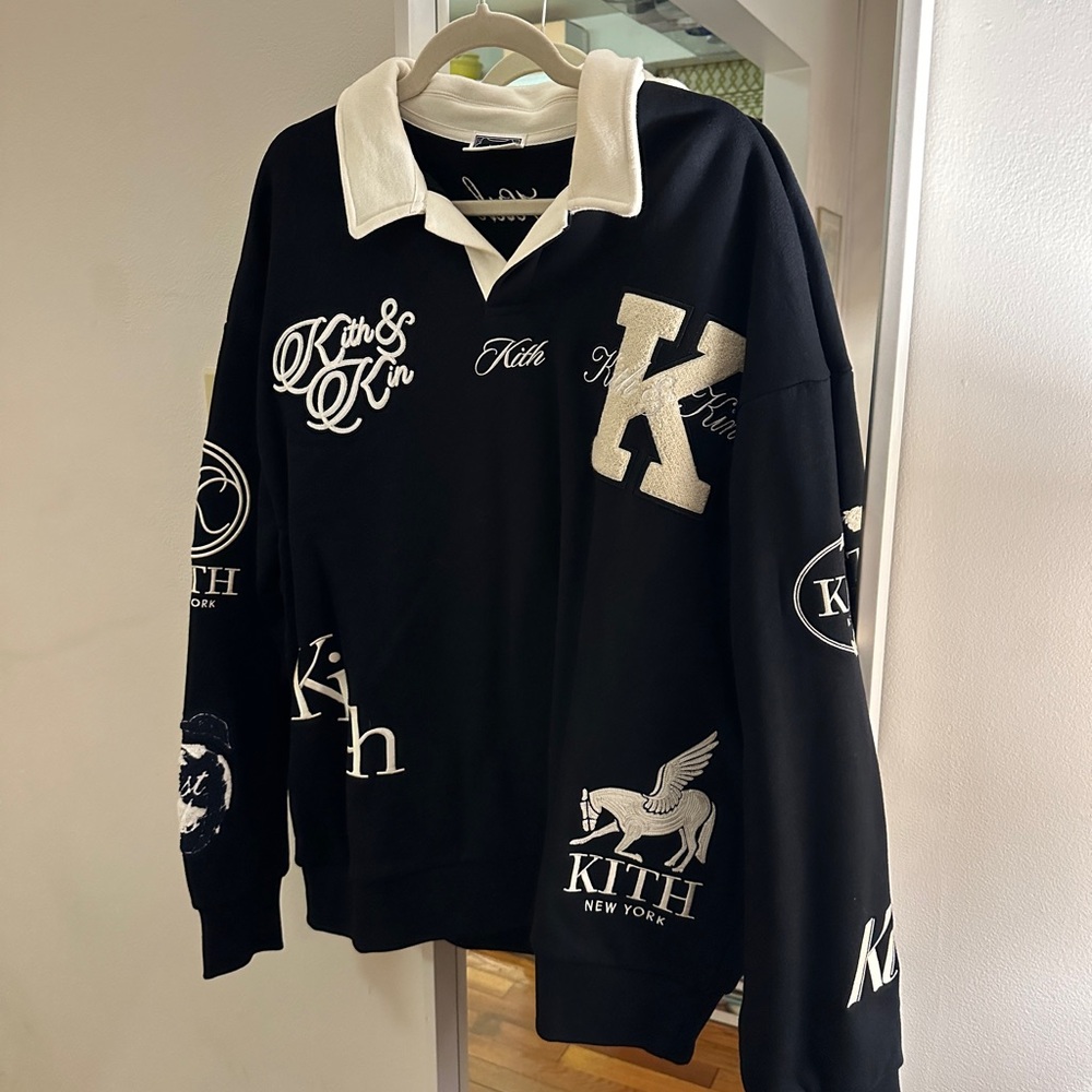 Kith Nelson Collared Pullover (Black)